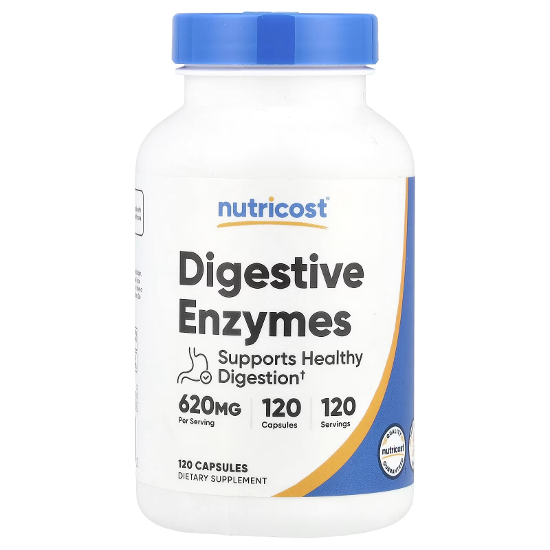DIGESTIVE ENZYMES x 620 MG x 120 CAP - NUTRICOST