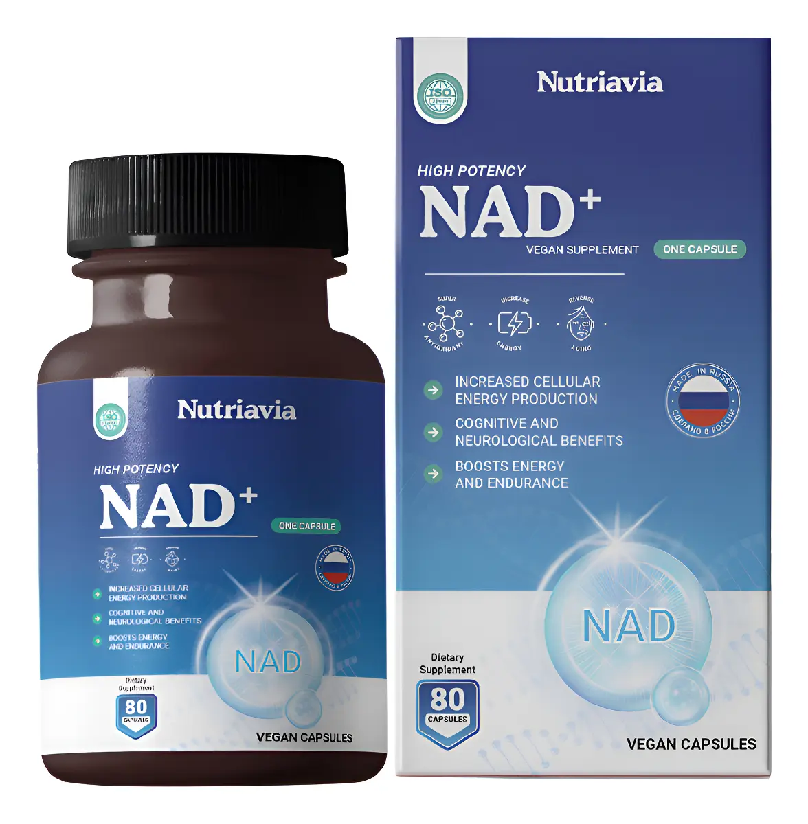 NAD+ RESVERATROL x 80 CAP - NUTRIVIA