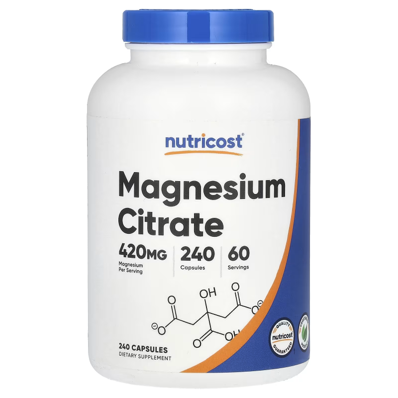CITRATO DE MAGNESIO 420MG x 240 CAP - NUTRICOST