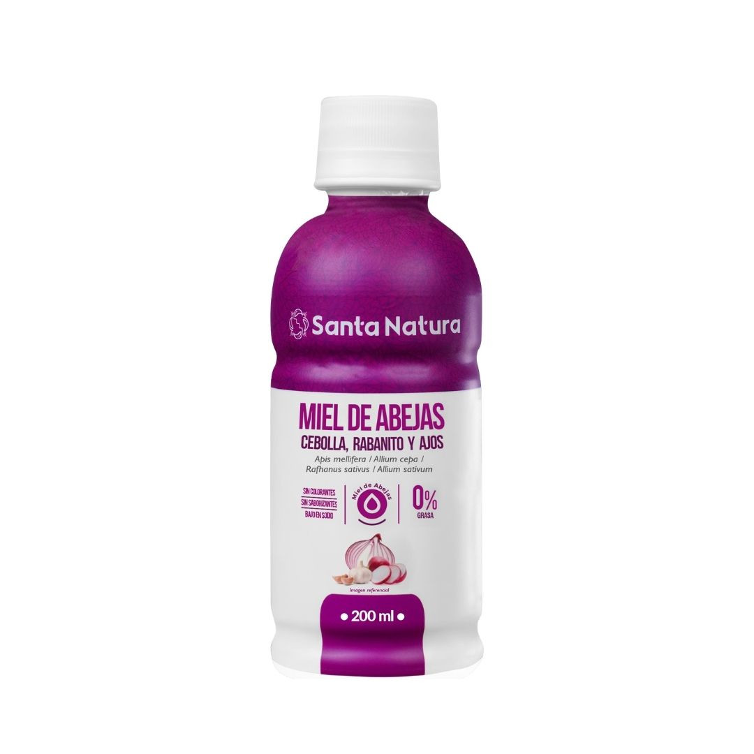 MIEL DE ABEJA, AJO CEBOLLA Y RABANITO x 200 ML - SN