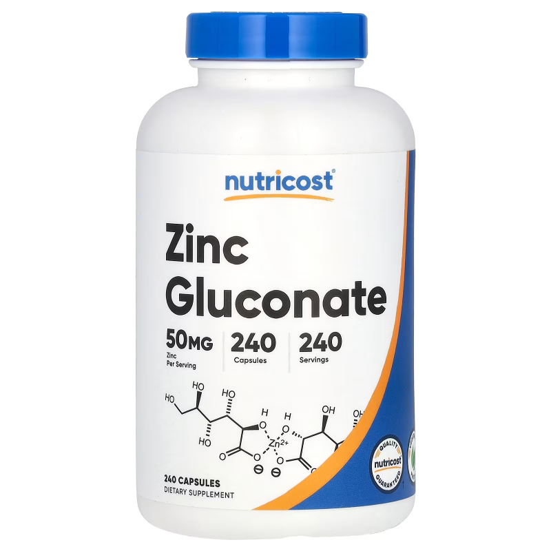 ZINC GLUCONATE 50 MG x 240 CAP - NUTRICOST