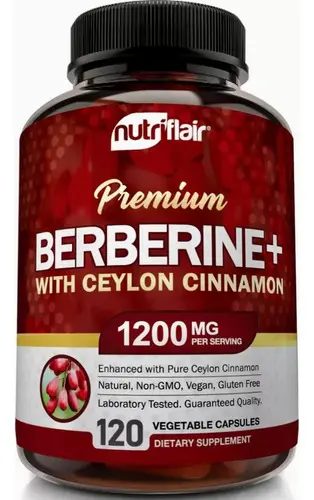 BERBERINE + CINAMON 1200 MG x 120 CAP - NUTRIFLAIR