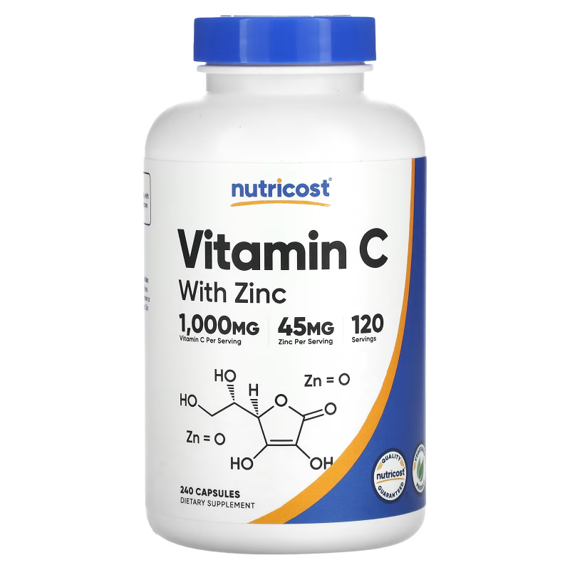 VITAMIN C WITH ZINC 1000 MG 240 CAP- NUTRICOST