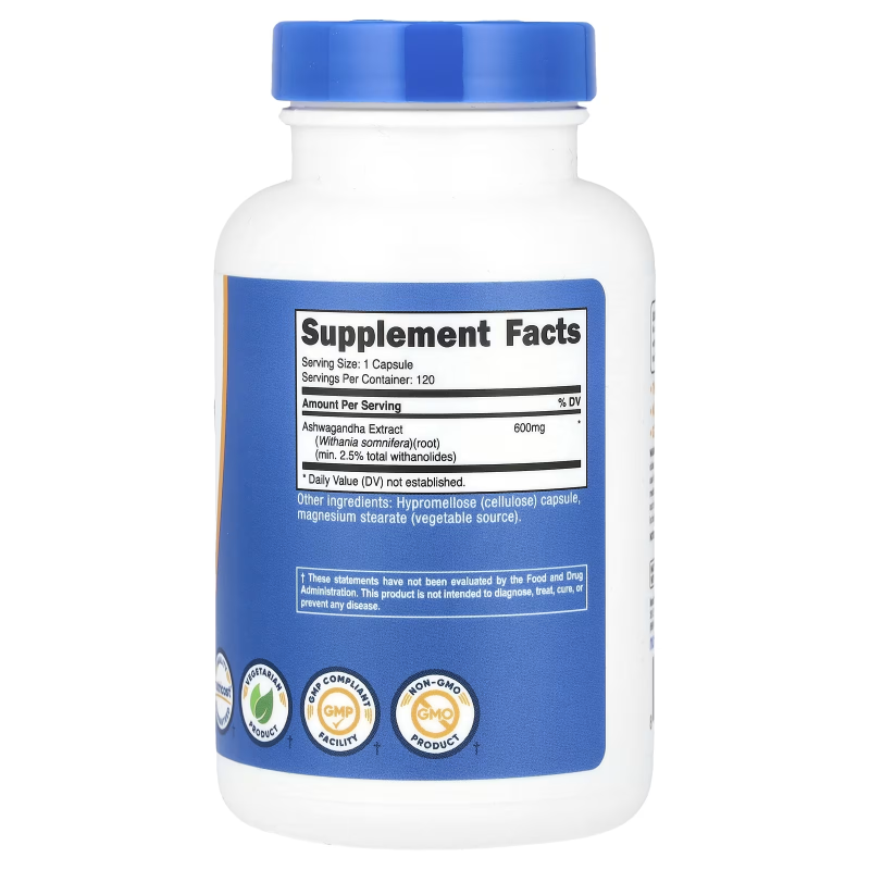 ASHWAGANDHA RAIZ X120 CAP - NUTRICOST