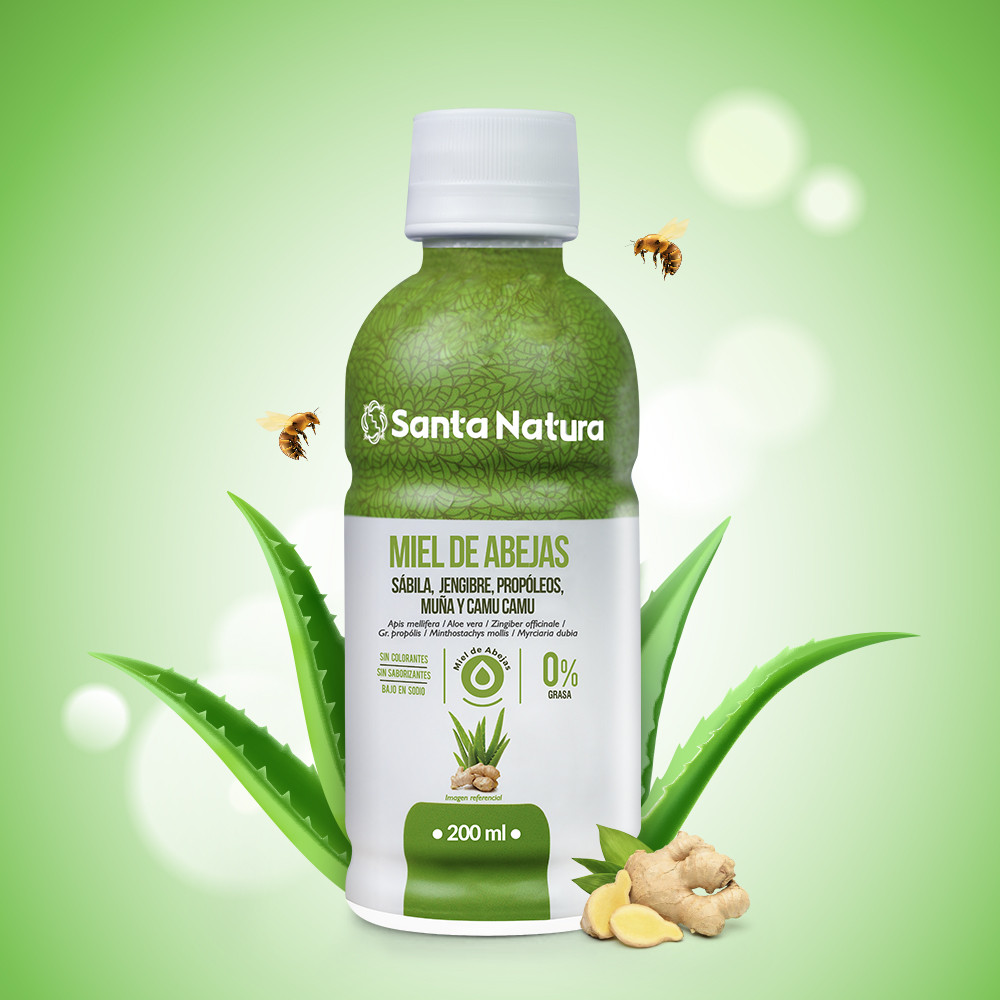 MIEL DE ABEJAS MUÑA SÁBILA KION PROPÓLEOS Y CAMU CAMU x 200 ML - SN